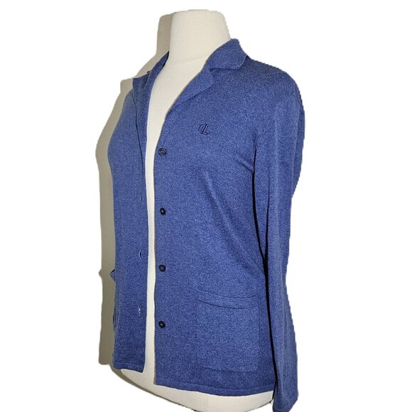 Ralph Lauren Black Label Ladies Cotton Cashmere Blazer-style Cardigan Indigo M - Picture 2 of 15